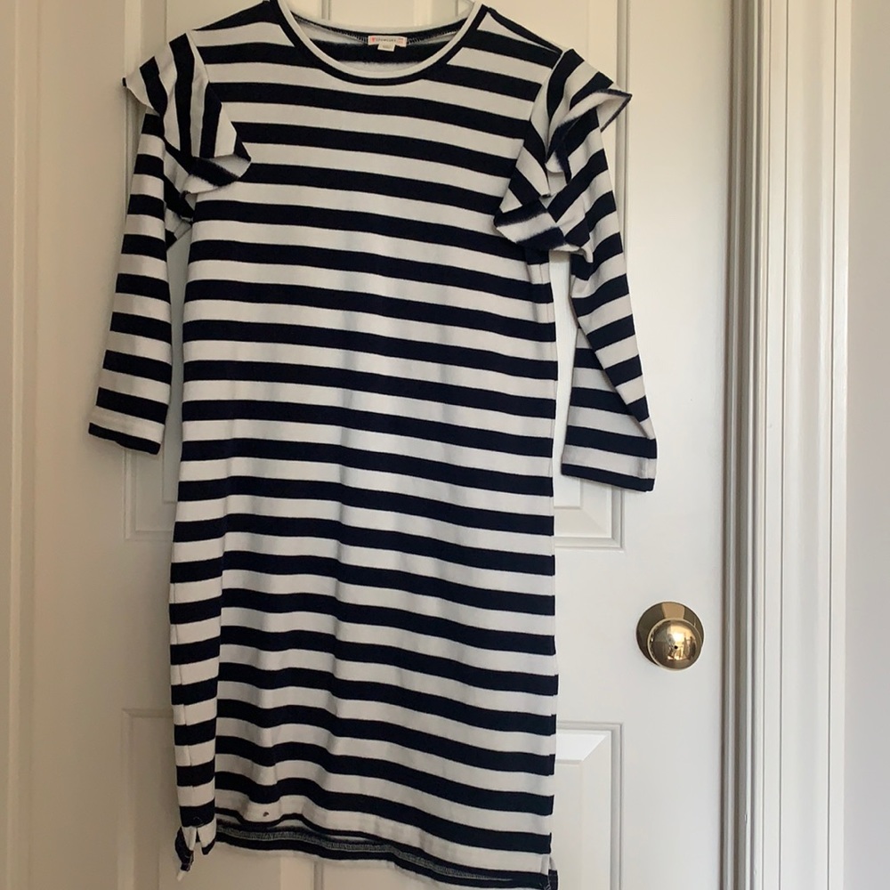 Crewcuts navy and white dress